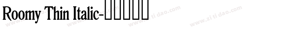 Roomy Thin Italic字体转换